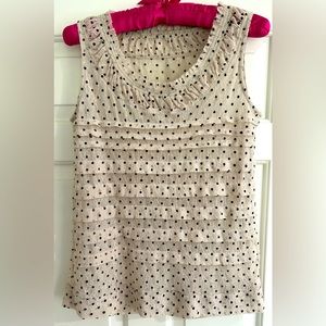 Polka Dot Lace Sleeveless Top (Small)